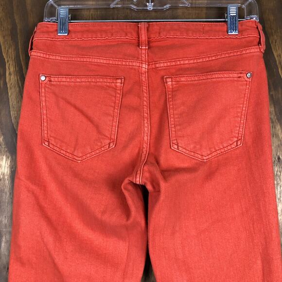 Pilcro and the Letterpress Womens Jeans Orange Fit Capri Cropped Cotton Blend 26 - Picture 11 of 12